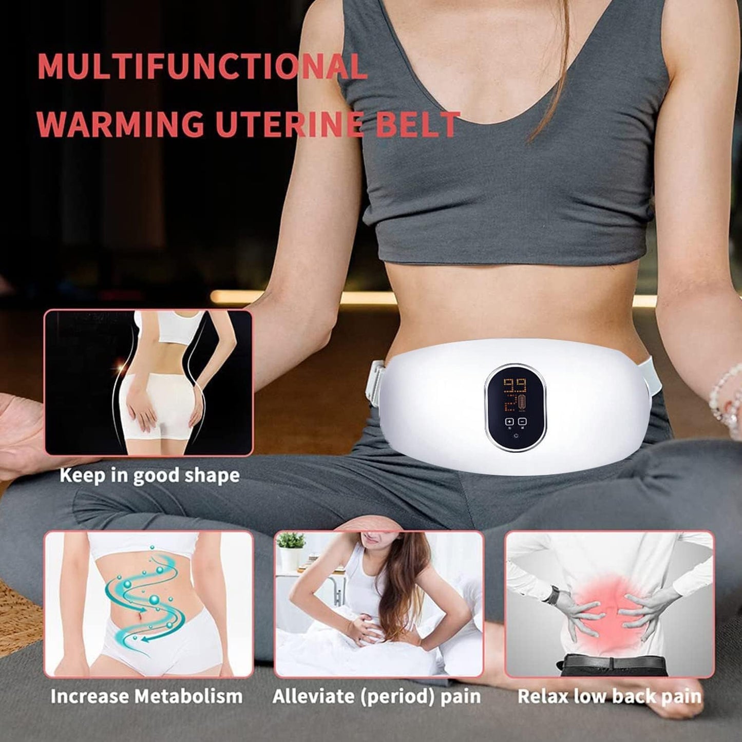 Cinturón Abdominal EMS PulsoCore – Tonificador Muscular Inteligente para Casa